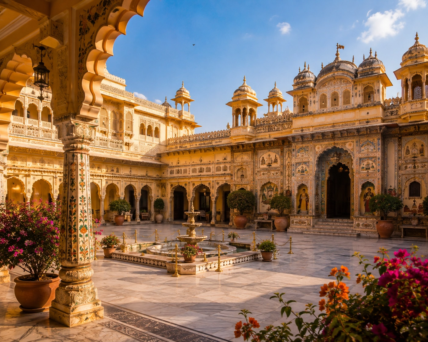 Palace courtyard in Rajasthan
