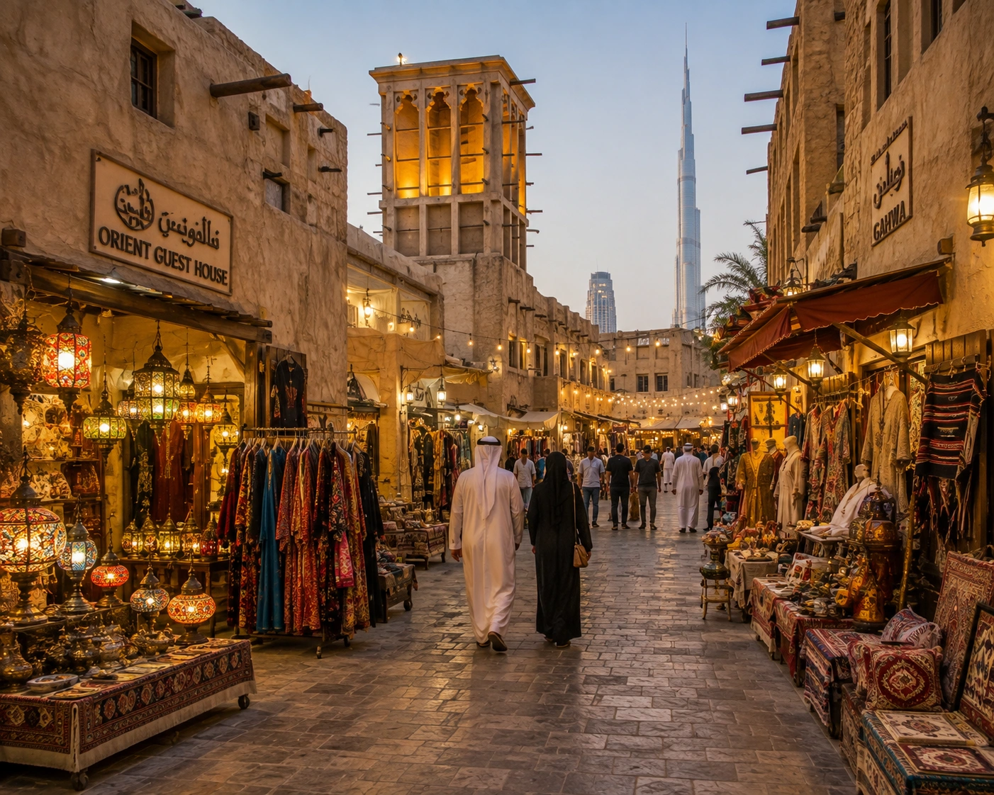 Traditional souk street in Dubai