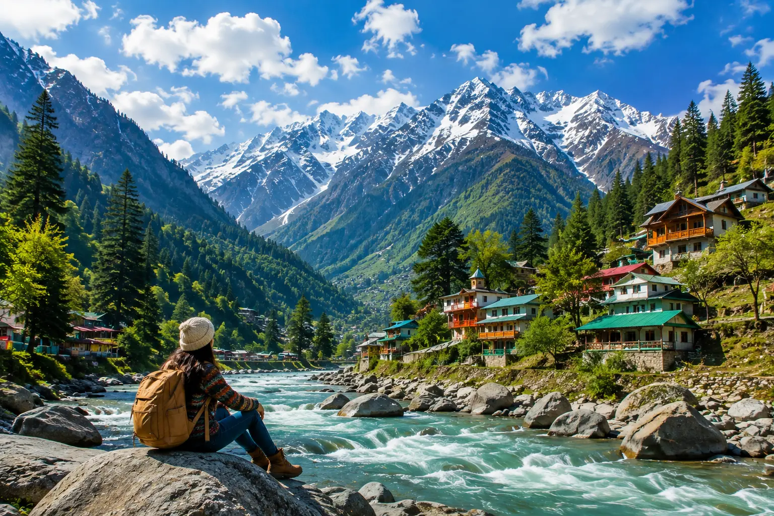 Pine forests and hill station in Himachal Pradesh